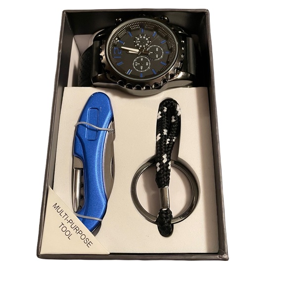 Other - Men’s Watch, Multitool, Keychain Set - NWT, Never Removed From Box